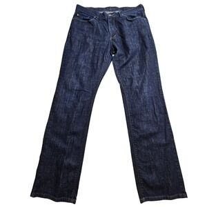 Mott & Bow The Mosco Jeans Mens 32x32 Dark Indigo Resin Wash Straight Leg
